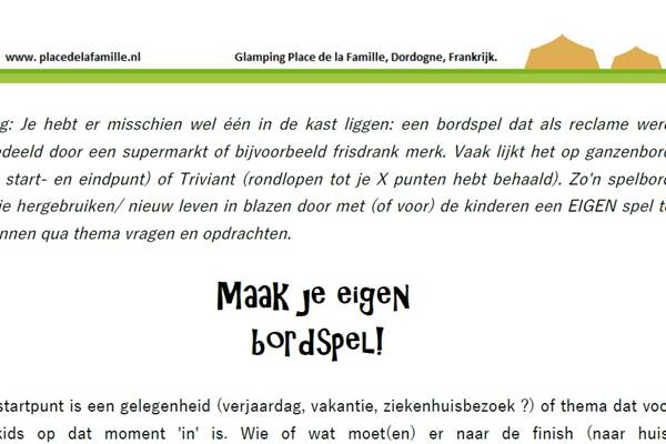 PdlF Printables - maak je eigen bordspel